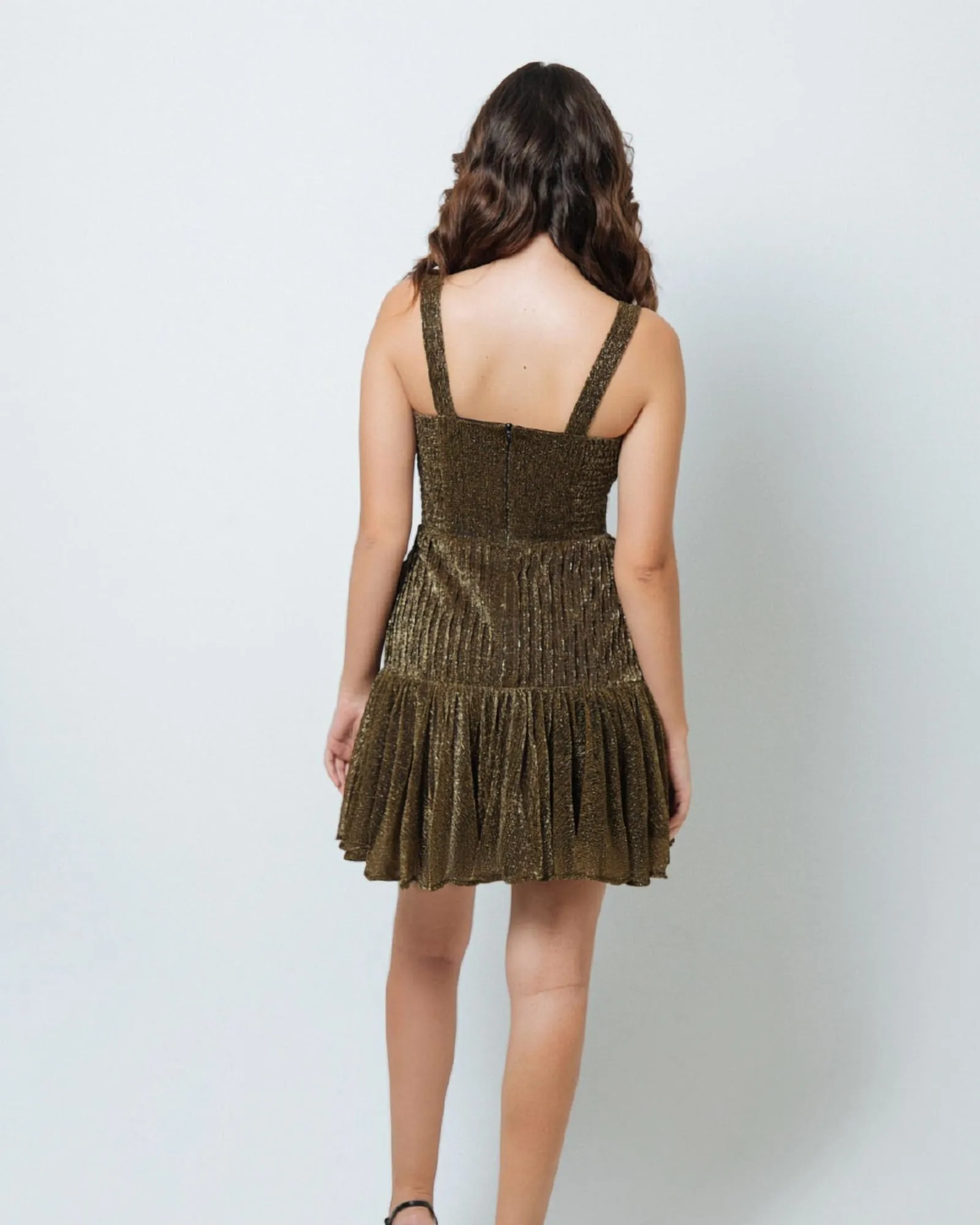 Aitana Mini Dress In Gold | Gold