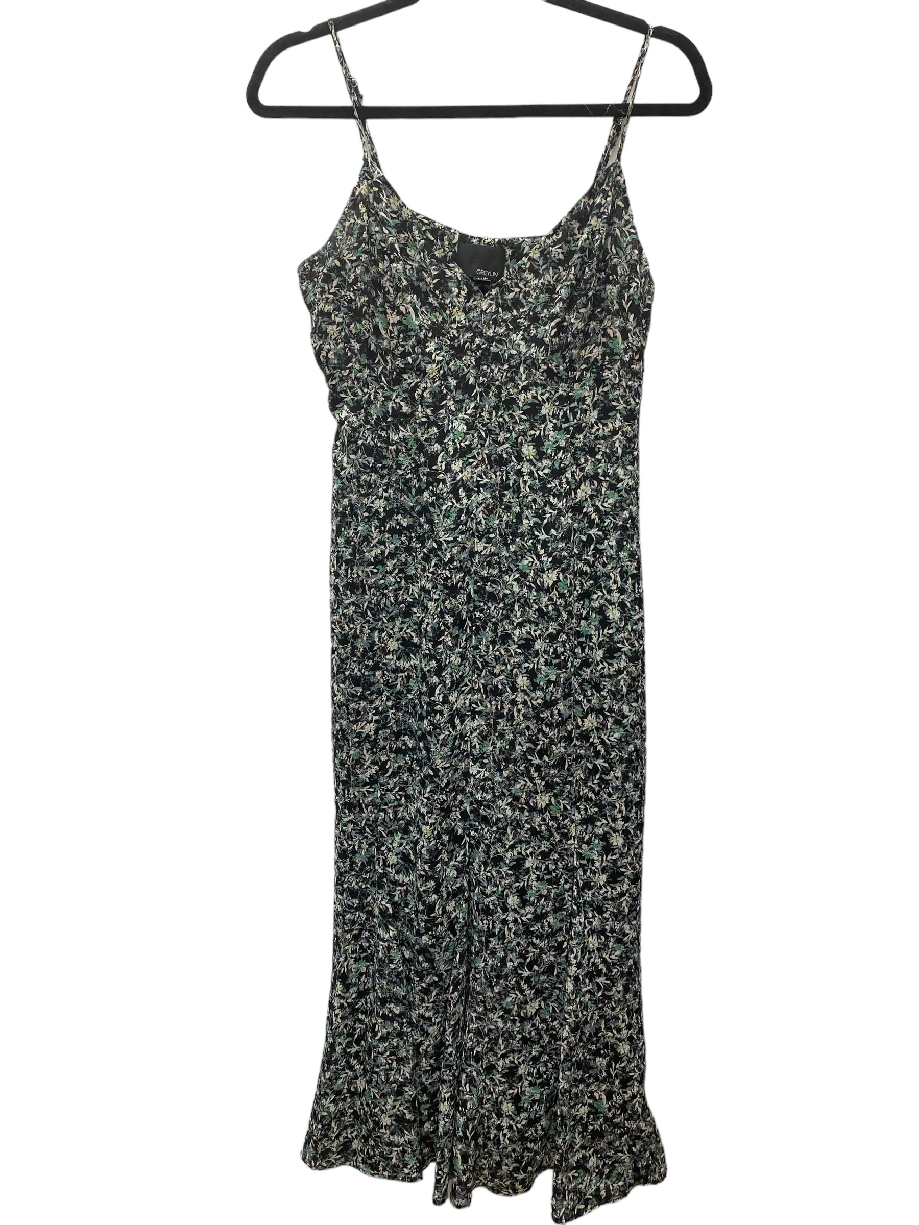 Black & Green Dress Casual Maxi Greylin, Size M