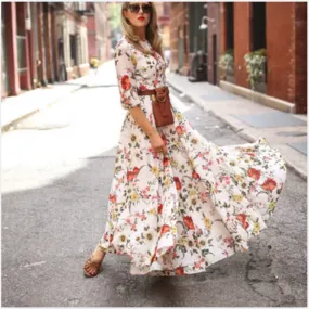 Boho Chic Floral Maxi Dress