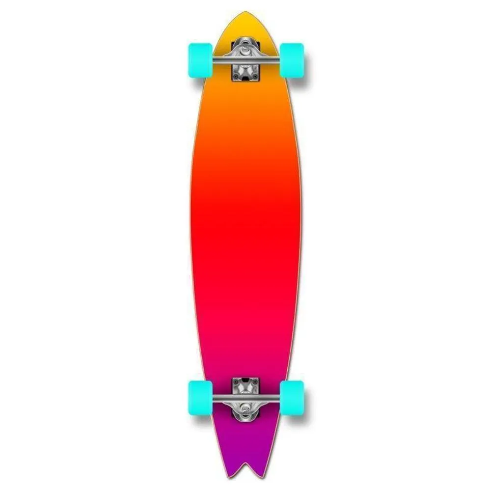 Fishtail Longboard 40 inch Gradient Pink from Punked - Complete