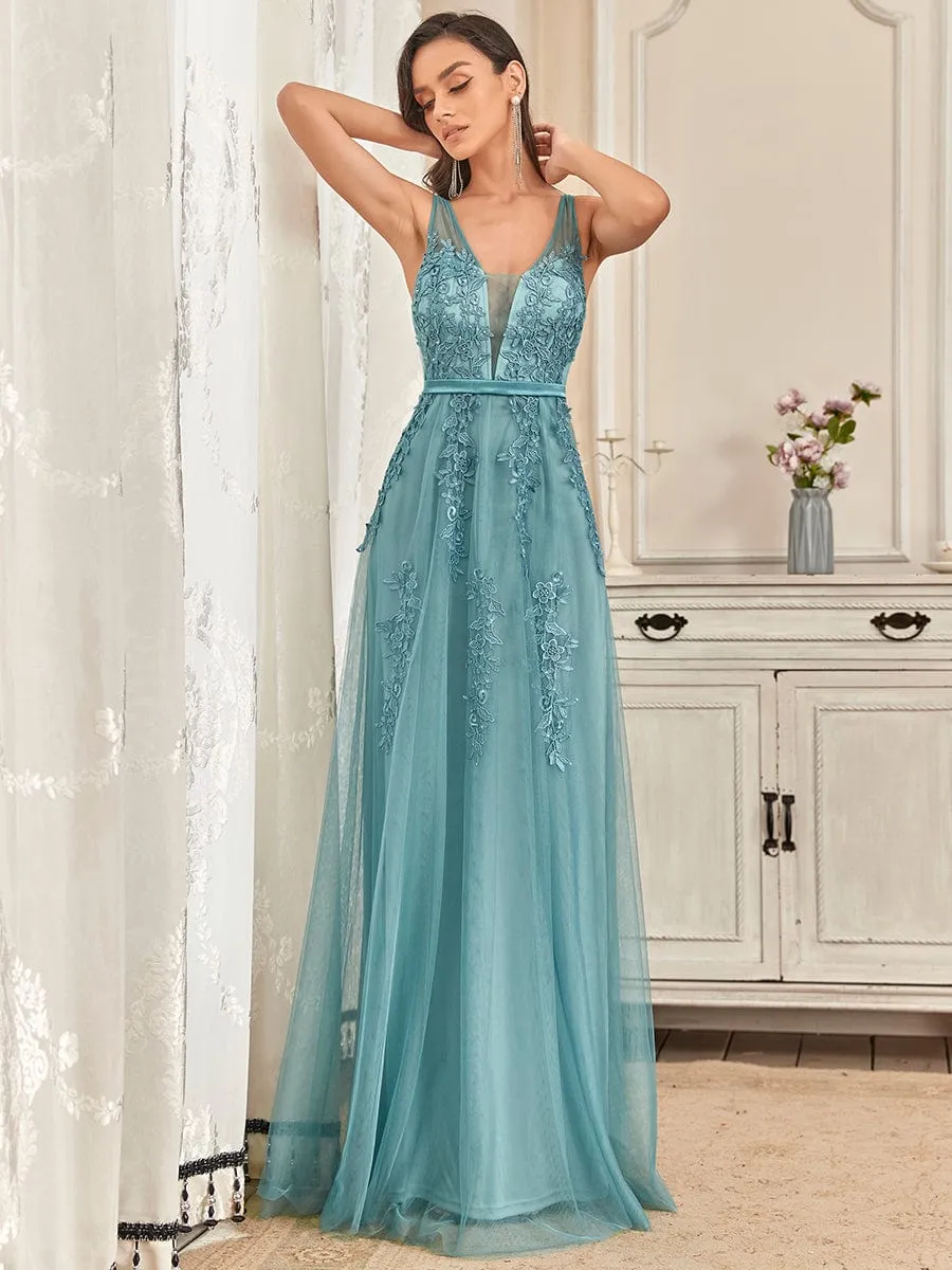 Maxi Long Elegant Ethereal Tulle Evening Dress