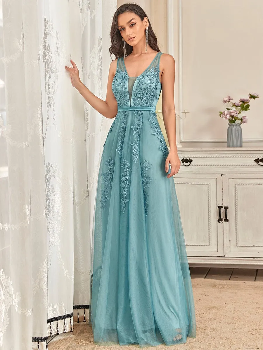 Maxi Long Elegant Ethereal Tulle Evening Dress