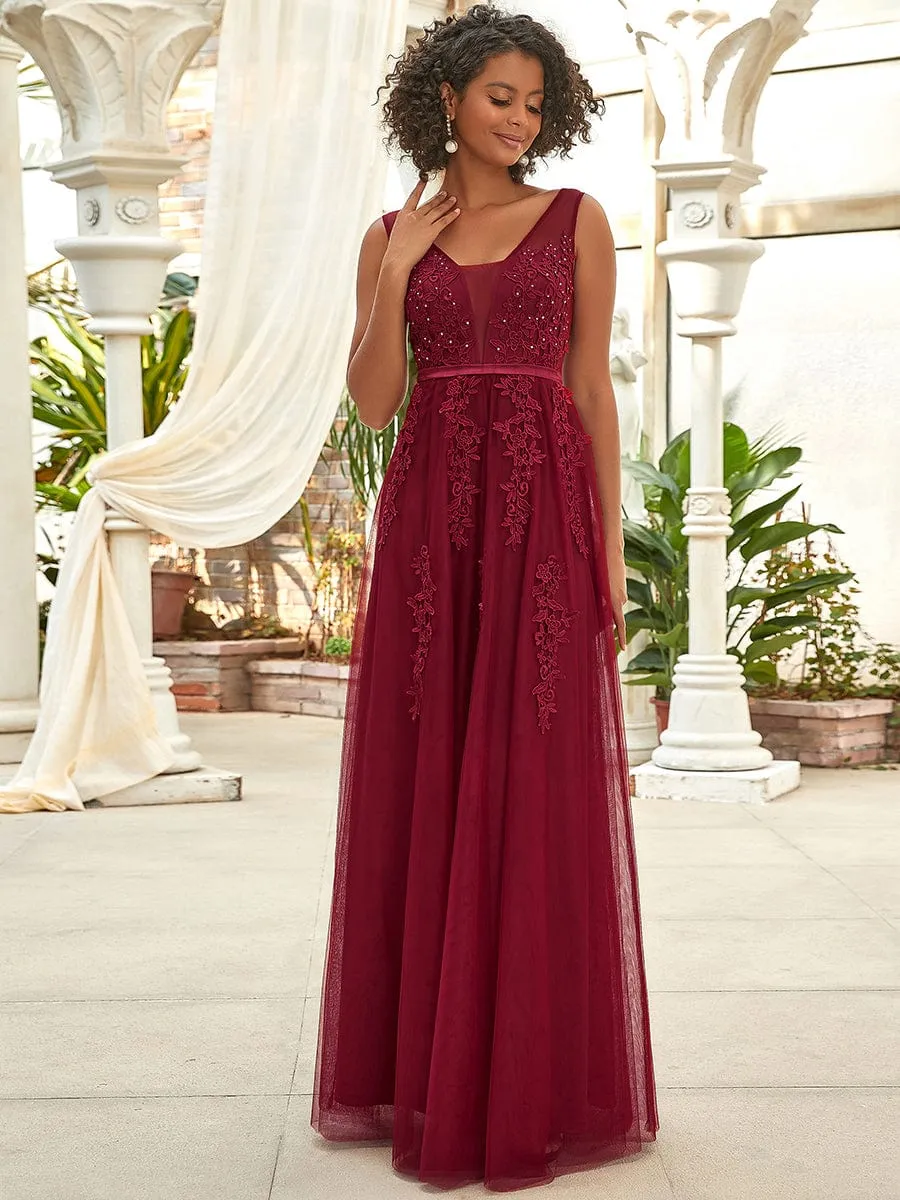 Maxi Long Elegant Ethereal Tulle Evening Dress