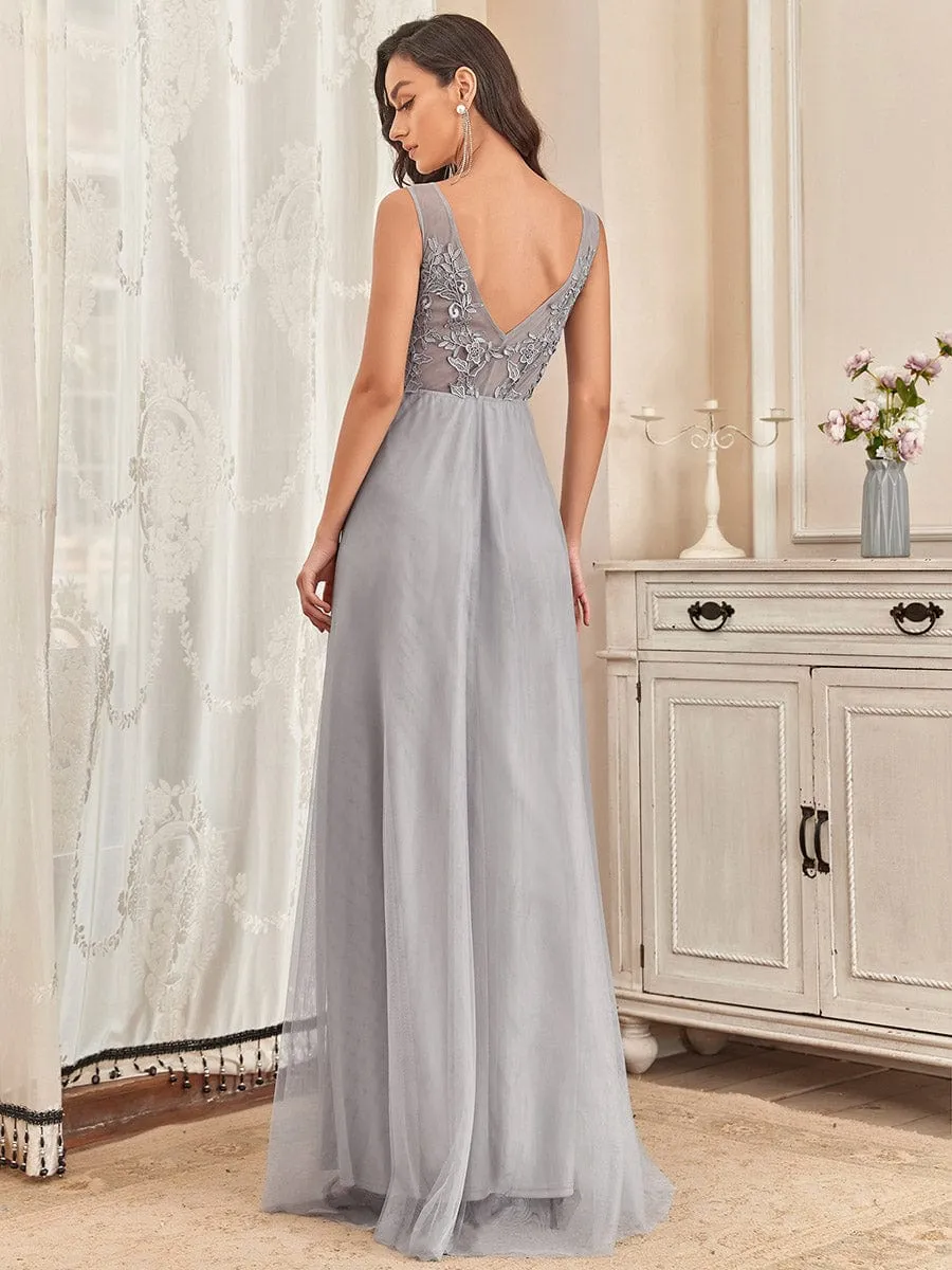 Maxi Long Elegant Ethereal Tulle Evening Dress