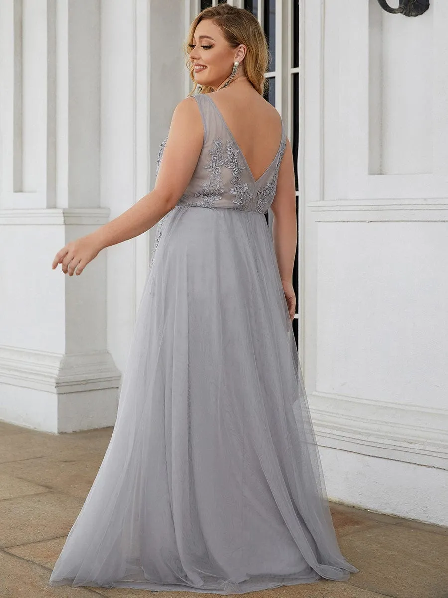 Maxi Long Elegant Ethereal Tulle Evening Dress