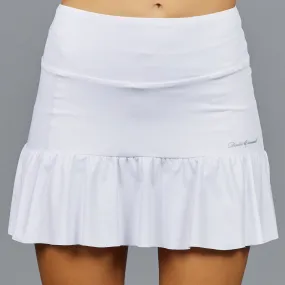 Meadow Mid Gather Skort (white)