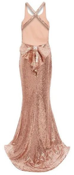 Rose Gold Sequin Maxi Dress