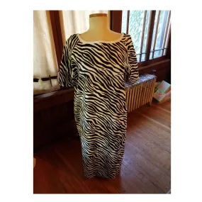 Size Small Zebra Stripe Hospital Gown, Ready to Ship.