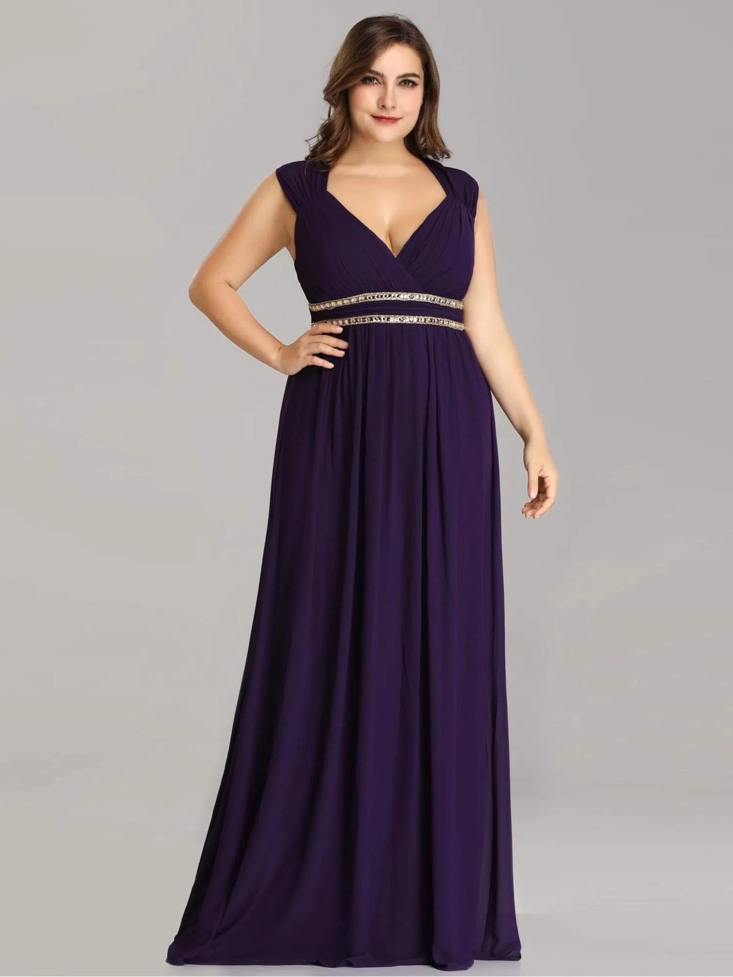 Sleeveless Grecian Style Bridesmaid Dress for Women