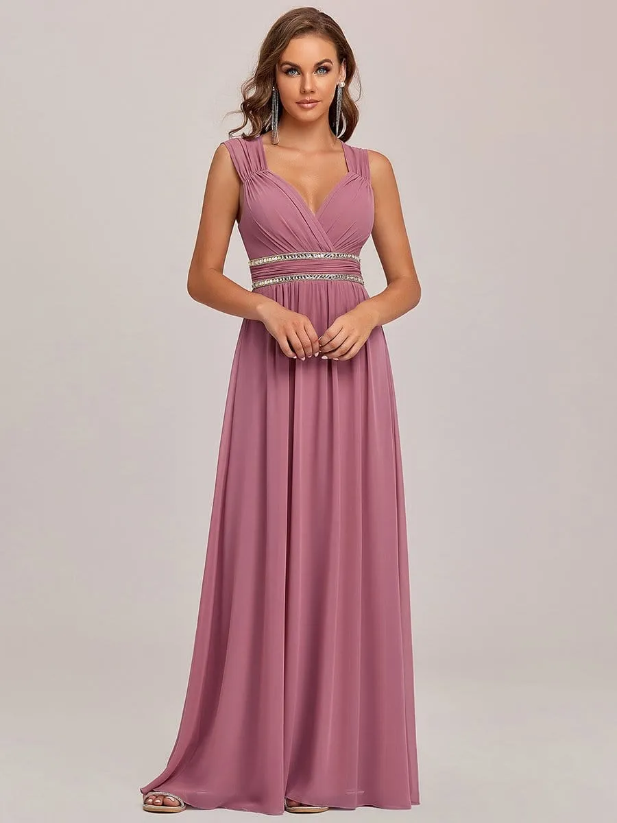 Sleeveless Grecian Style Bridesmaid Dress for Women