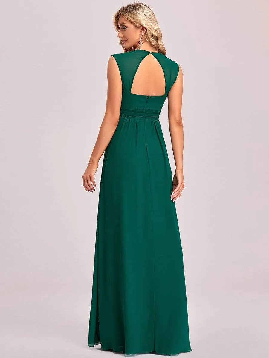 Sleeveless Grecian Style Bridesmaid Dress for Women