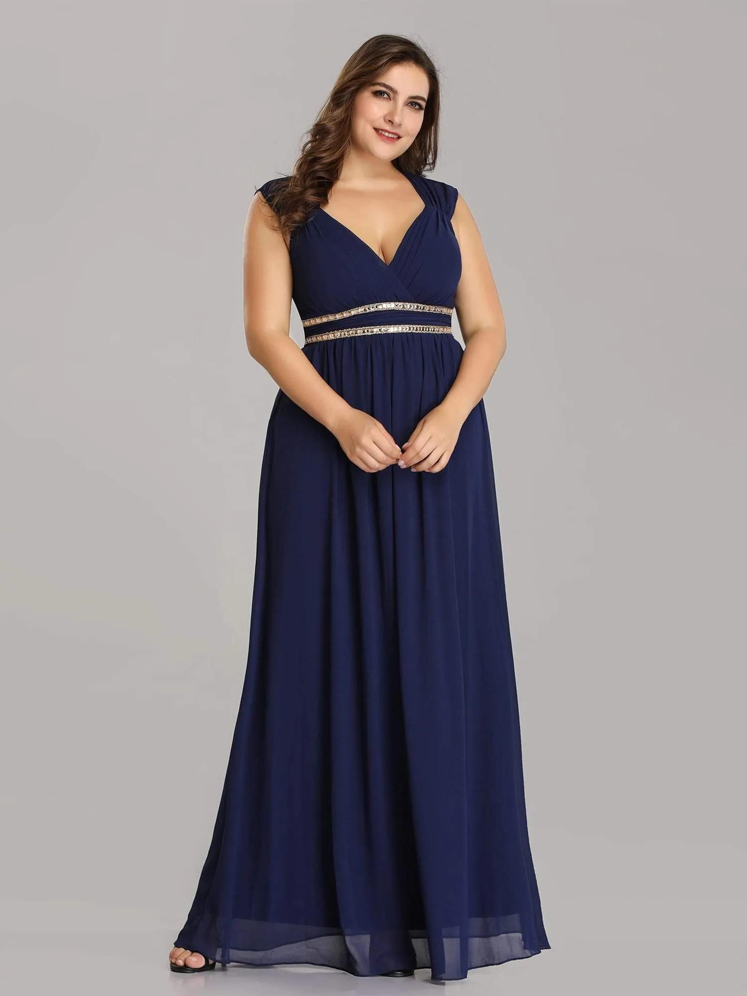 Sleeveless Grecian Style Bridesmaid Dress for Women