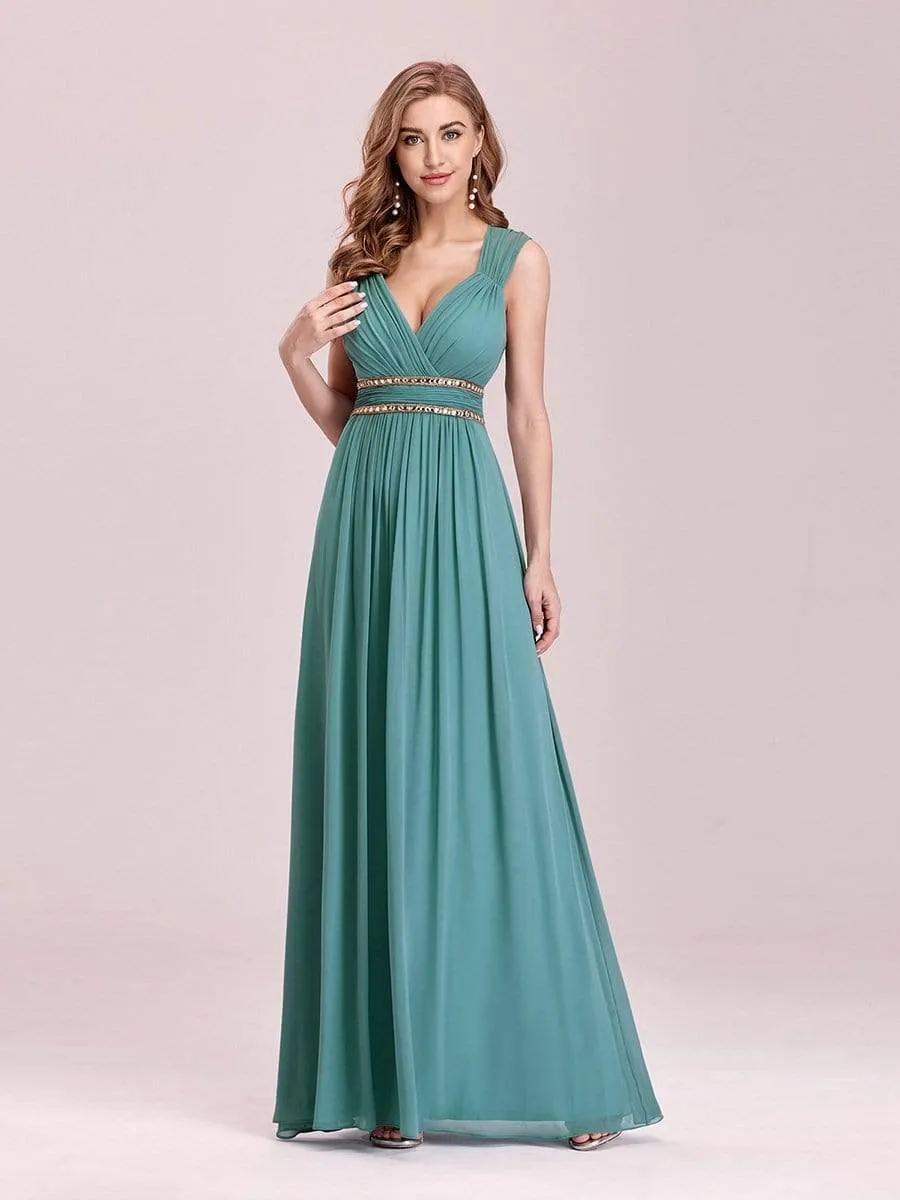 Sleeveless Grecian Style Bridesmaid Dress for Women