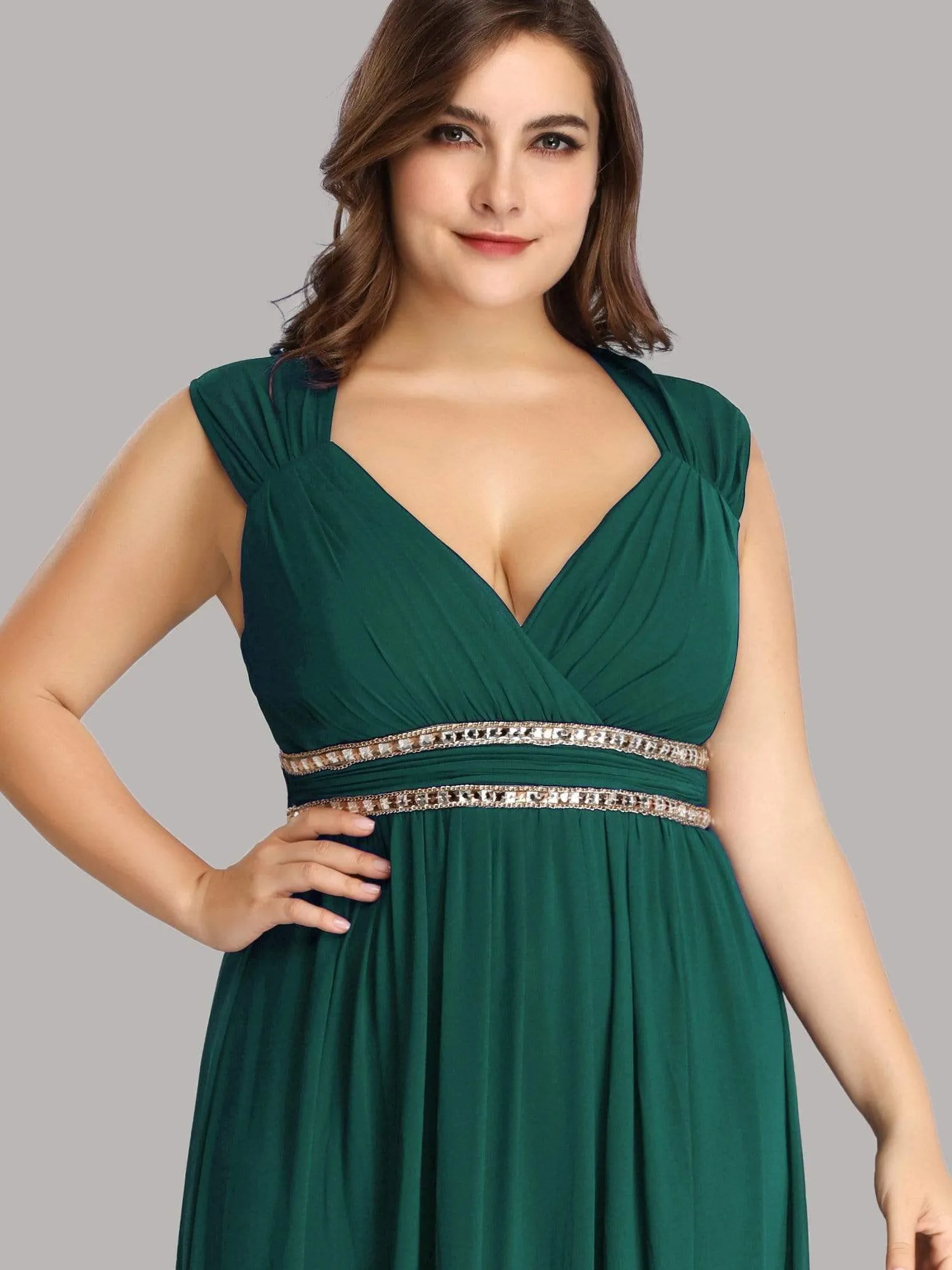 Sleeveless Grecian Style Bridesmaid Dress for Women