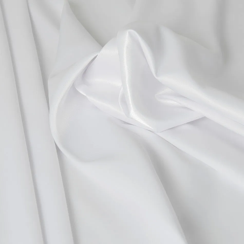 White Stretch Poly Satin 2441