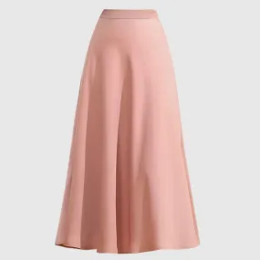 Women's Elegant Silky Acetate Satin A-Line Skirt